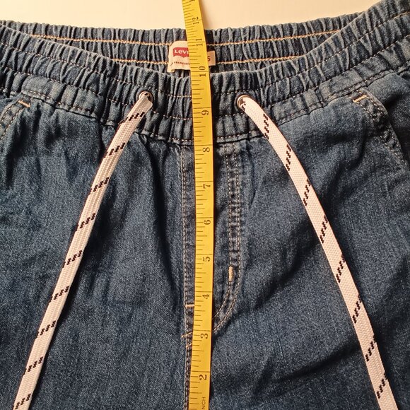 Levi's Joggers Size S Mid Rise Medium Wash Elastic Drawstring Waist 100% Cotton - Picture 8 of 11